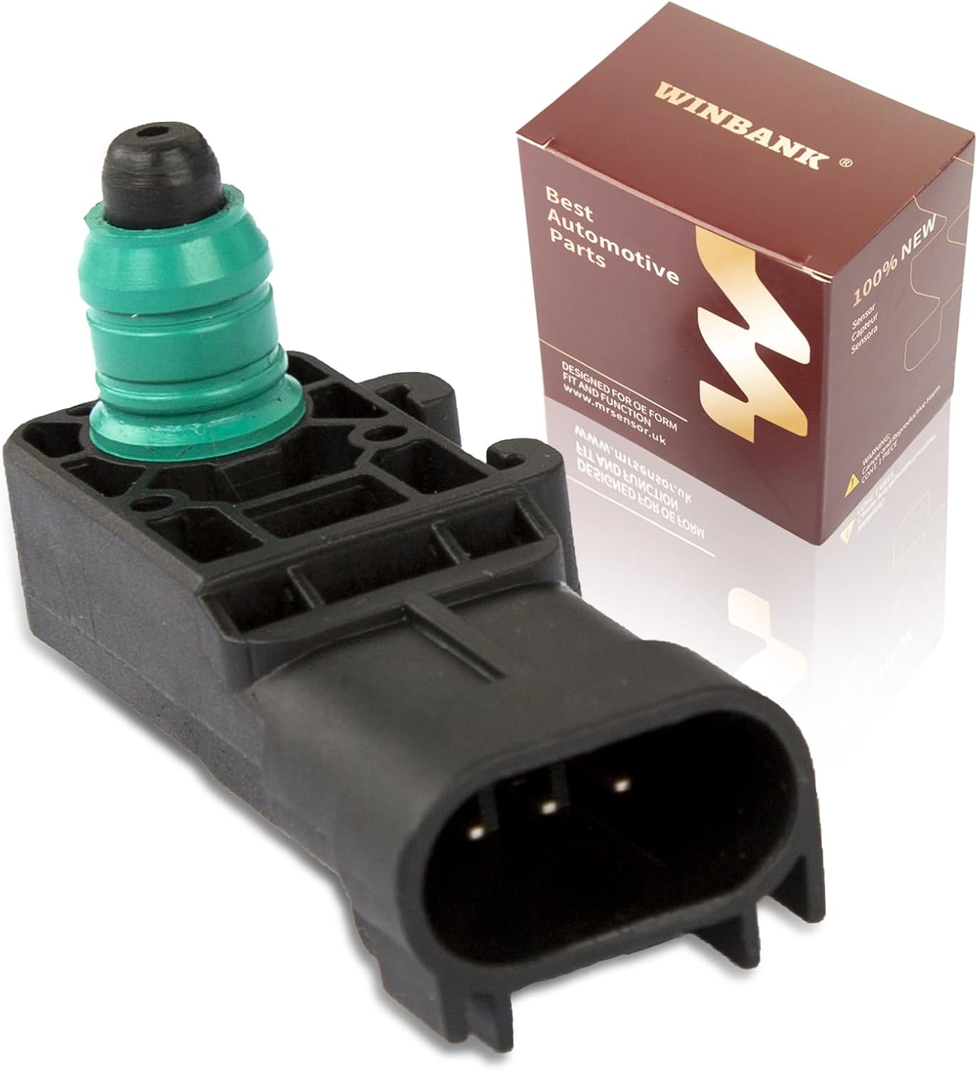 Manifold Absolute Pressure (MAP) Sensor 4-Pin Compatible with Ford F-150 (2011-2016 EcoBoost), Explorer, Taurus SHO, Flex & Lincoln MKS/MKT - Replaces AA5A9F479AB, AA5Z9F479D