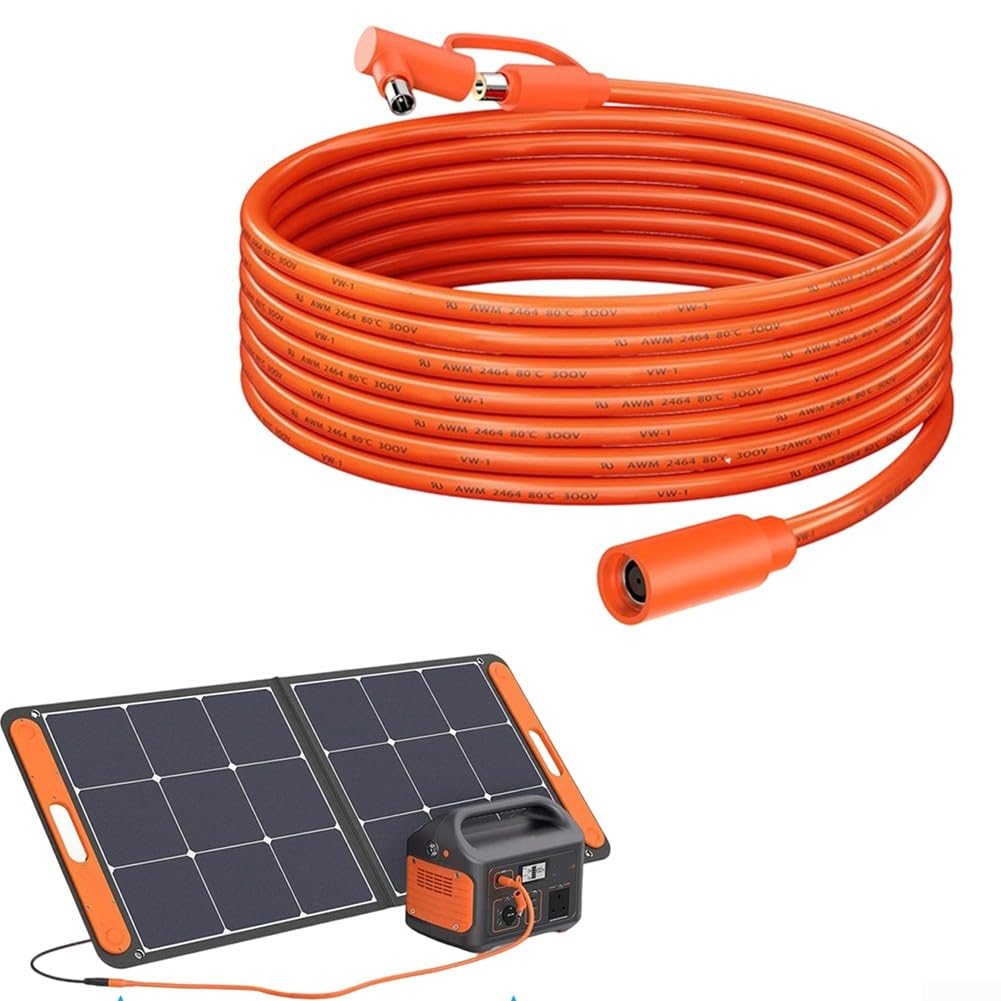Solar-Verlängerungskabel, DC8 mm, 10 m, mit DC8020 DC7909, 12 AWG Verlängerung für Jackery Power Station Solargenerator kompatibel