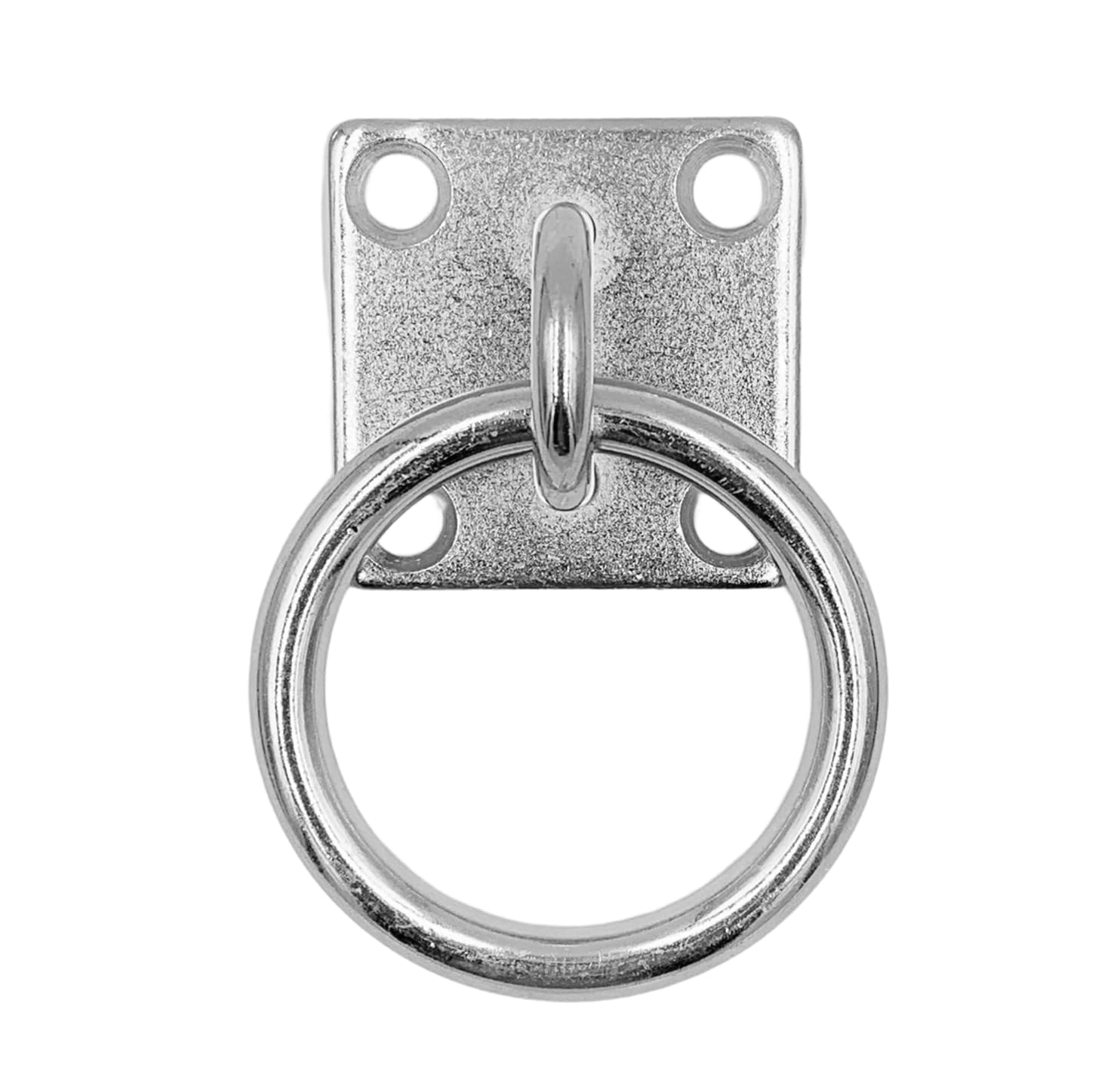 JA6012 Anbindering Augplatte Anbindehaken verzinkt für Pferde Hund Tieren Pferdestall Stall zubehör Barrenring Plattenring Krippenring (2 Stück, Typ A)