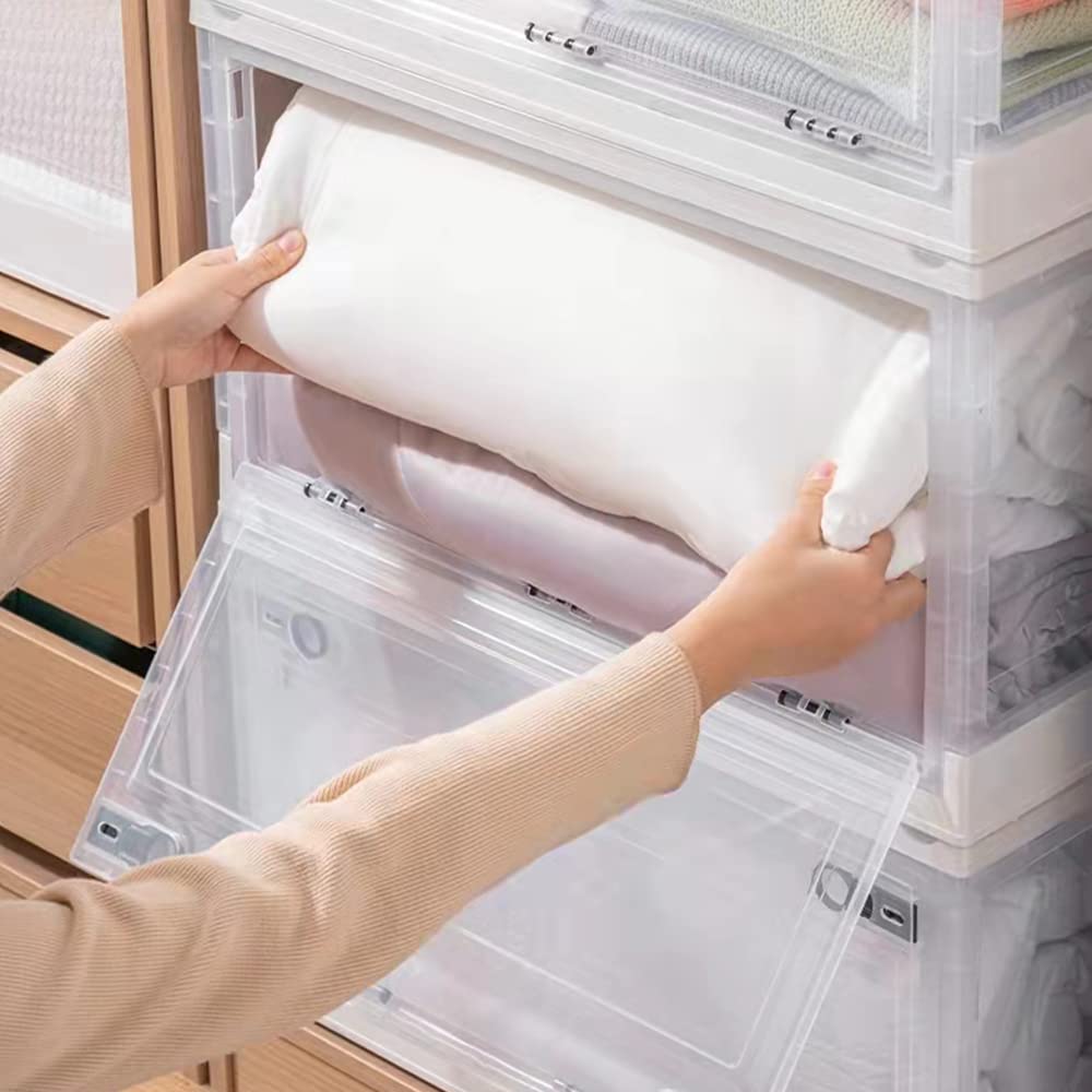 Amazon｜Miigang 収納ボックス 折り畳み 収納ケース クリア コンテナ