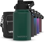 WATERSY 1 Gallon Water Bottle Insulated(Cold for 48 Hrs),BPA Free&Leak Proof,128oz Stainless Steel Water Jug,Big Flask,Large Water Bottle with Handle for Gym,Hiking,Camping&Travel,Gradient Blue