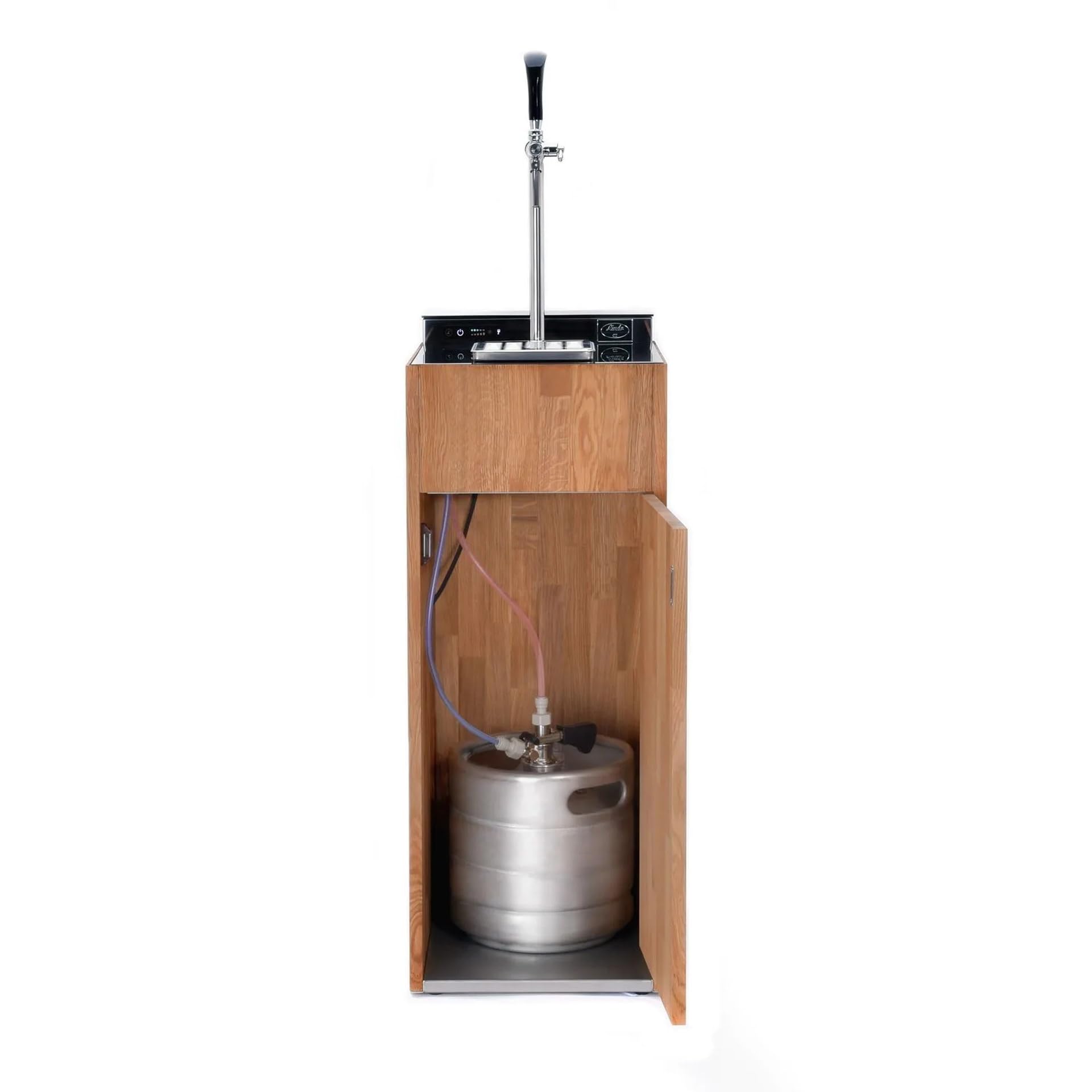 Meuble Bas pour système de Distribution, tireuse à bière, Refroidisseur de bière - Pygmy Pro Kitchen, chêne Massif, fûts 30 L