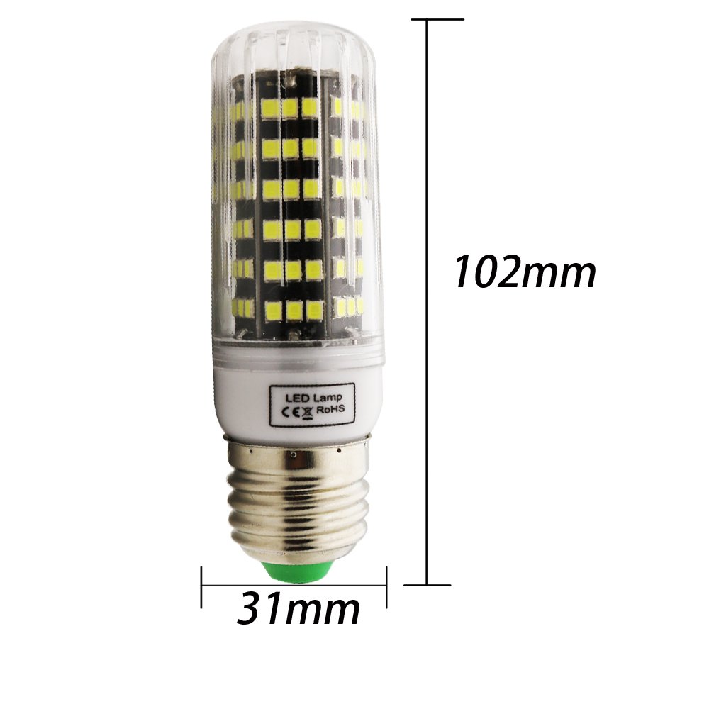 Xindaxin® LED Mais Glühbirnen,9W LED Kerzenleuchter Glühbirnen 90 Watt Äquivalent,900lm,AC 220V,Nicht Dimmbare,360 ° Abstrahlwinkel,Kaltes Weiß 6000k(20er Pack)