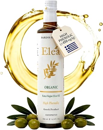 Sardis Estate Organic Extra Virgin Olive Oil 500ml   Greek Olive Oil Extra Virgin, Organic Cold Pressed Olive Oil, High Phenolic EVOO, 100% Koroneiki Olives