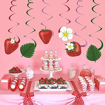 Amazon.com: 66 Pcs Strawberry Hanging Vortex Decorations