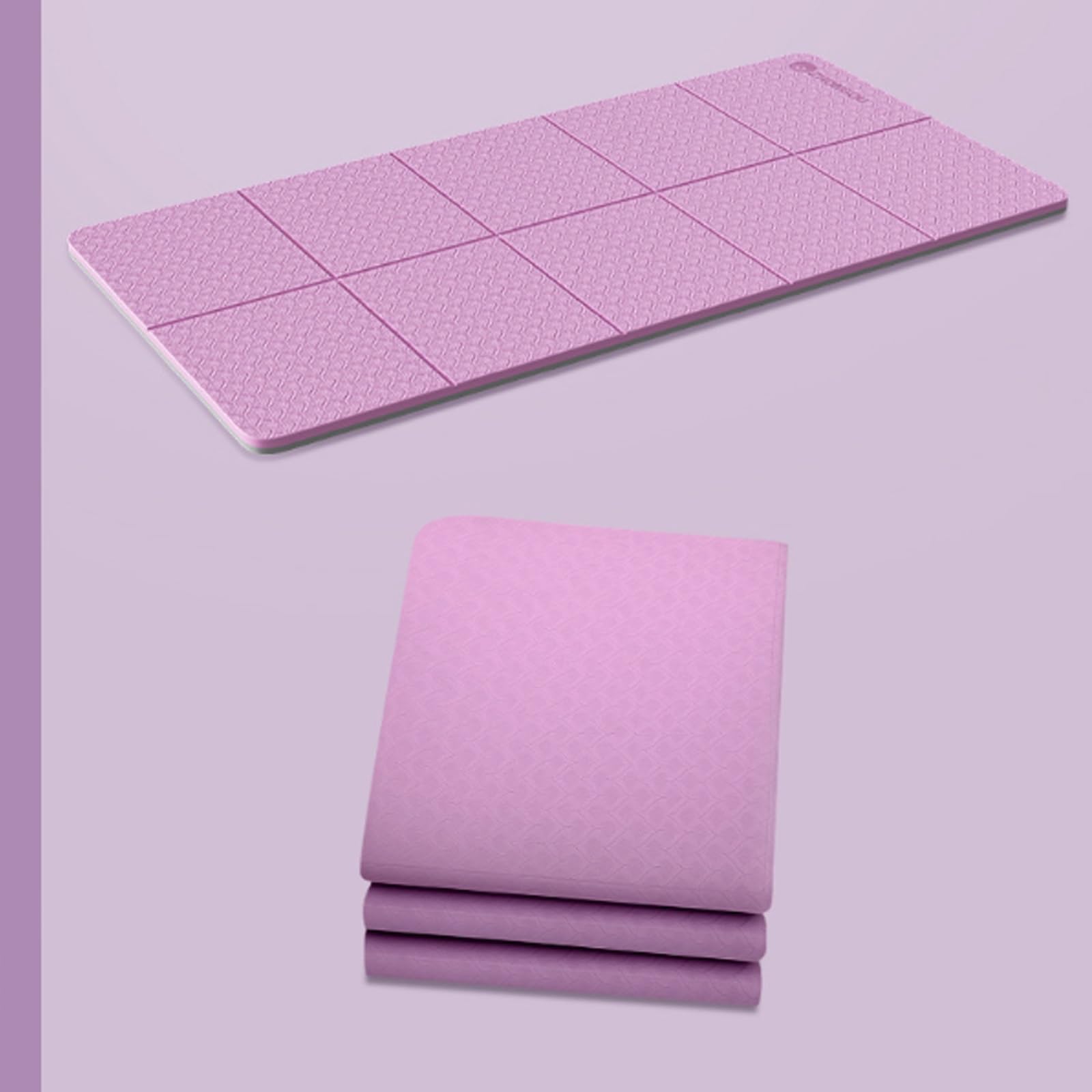 Esterilla de Yoga Plegable,Alfombrilla de Entrenamiento Outdouse,Antideslizante Pilates Mat,CóModo Suave Estiramientos Mat,para Deporte En Casa,Con Bolsa de Almacenamiento