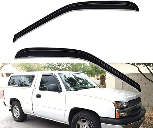 Viseras adhesivas para ventana, color humo oscuro, juego de 2 piezas, se adapta a Chevrolet SilveradoGMC Sierra 1999-2006 15001500 HD25002500