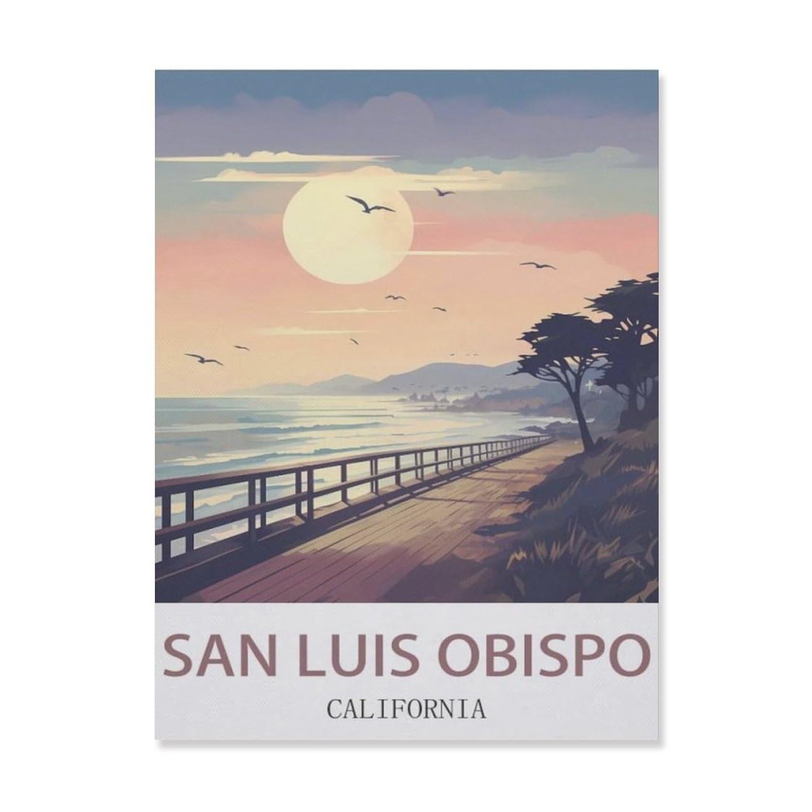 San Luis Obispo California，Puzzle 1000 Pieces Of Wood Puzzles Suitable For Adults Children Families Stress Relief Puzzle Games（75x50cm）-DM72