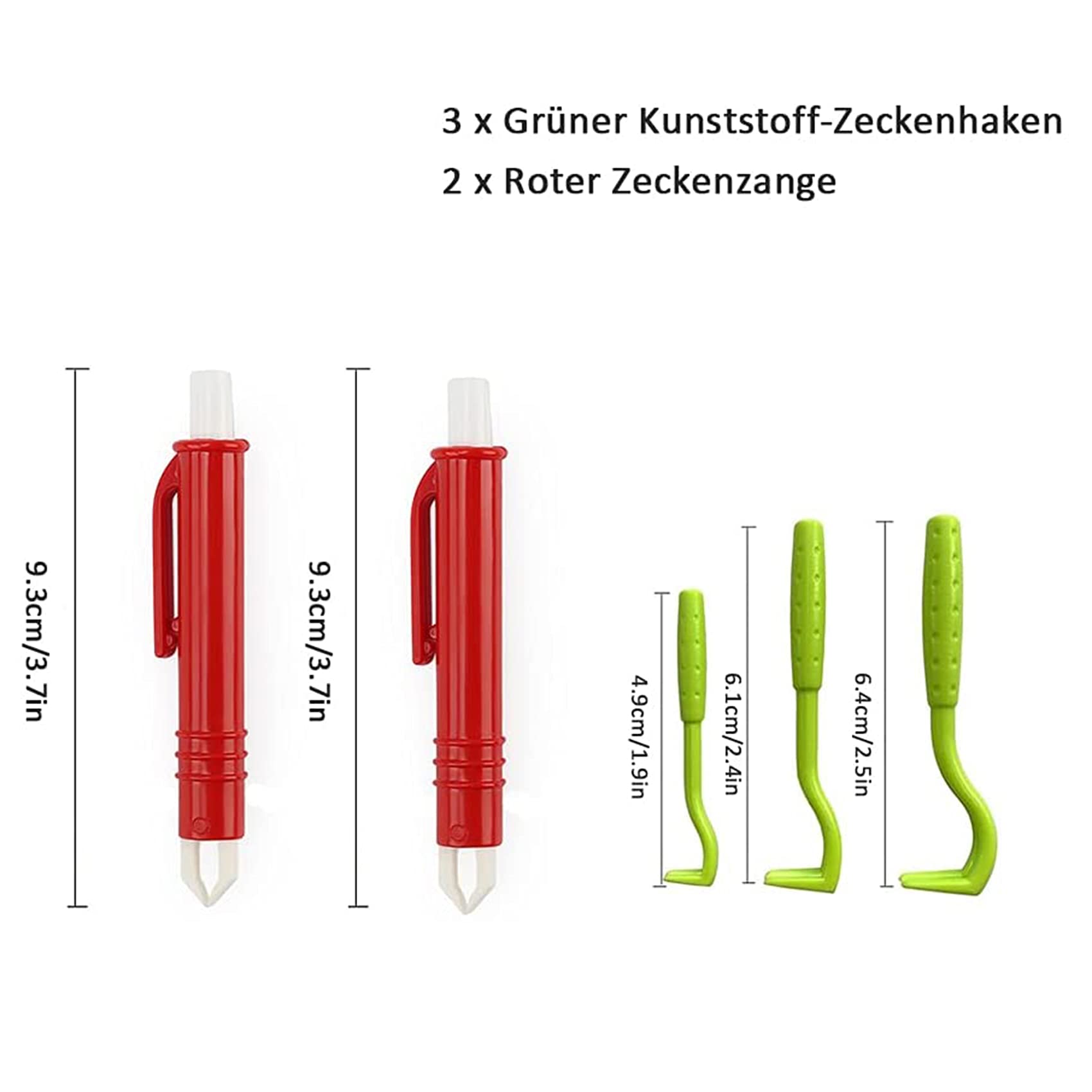 FTEYJEUIOTY Tick Tweezers for, Cats, Children, Set of 3, Tick Hooks and Set of 2, Tick Tweezers, Easy and Safe Tick Remover - Image 2