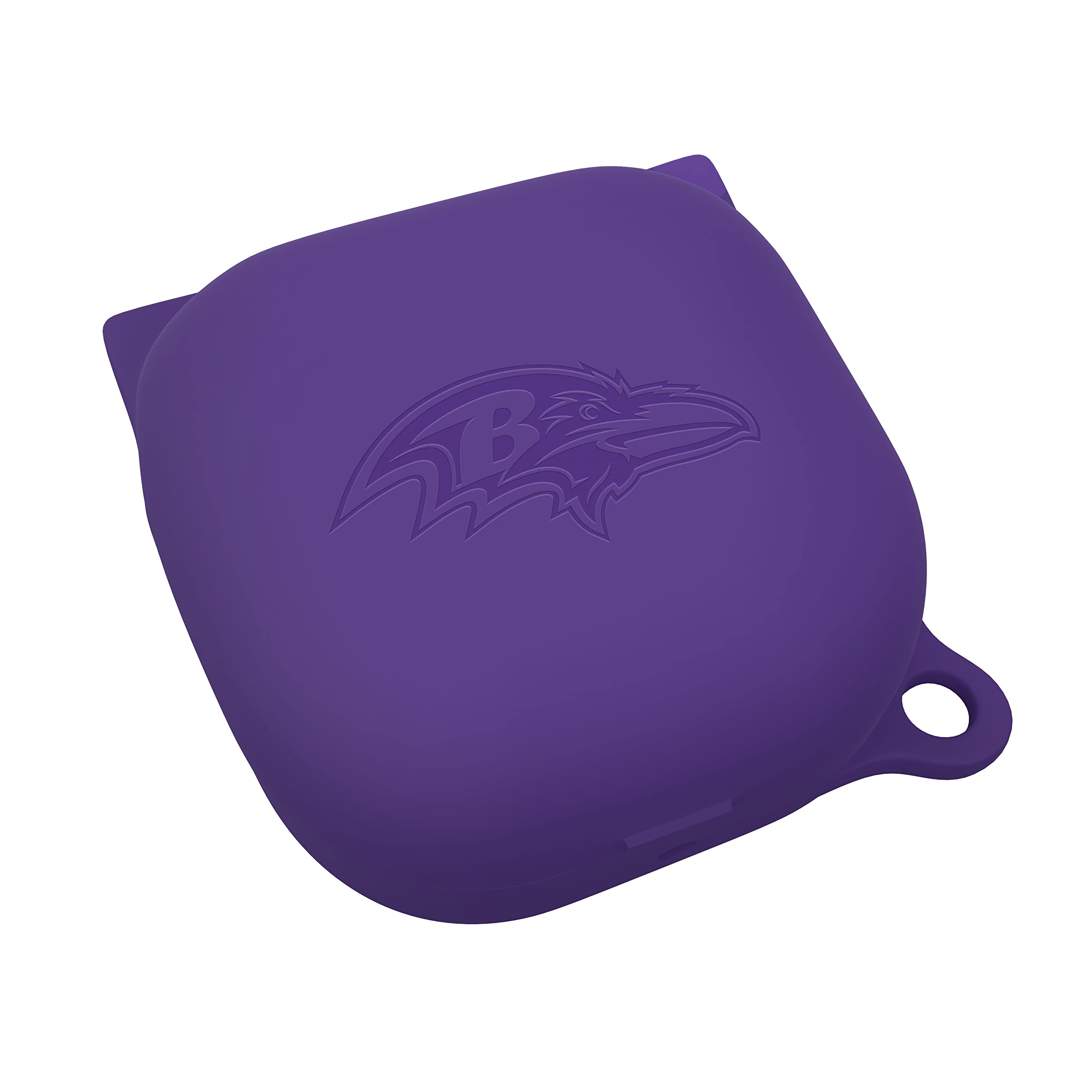 GAME TIME Baltimore Ravens Engraved Silicone Case Cover Compatible with Samsung Galaxy Buds Pro (Purple)