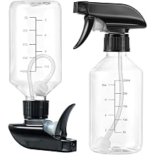 10oz 360Spray Bottles 2 Pack with Adjustable Nozzles Clear