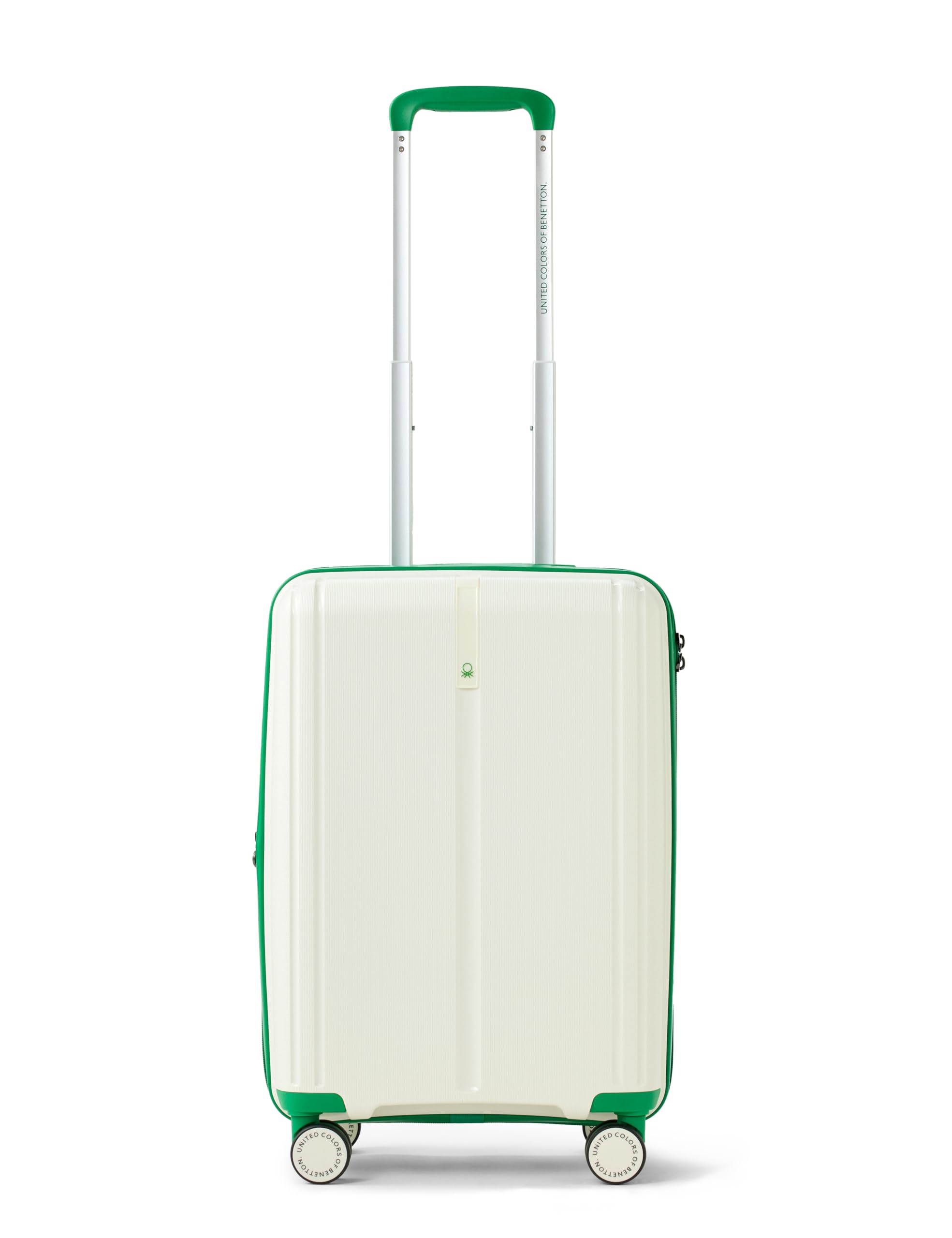 united colors of benetton Polyester Hard Shell 8 Spinner Wheels Luggage Trolley, Cabin, Emerald Plus, White, 55.5 cm-picture-59