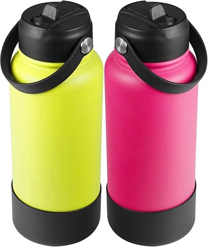 Miniatura 4 de Tapa de popote y funda para Hydro Flask de boca ancha de 32 40 onzas, tapa con pajitas y funda de silicona para HydroFlask, tapa flexible deportiva
