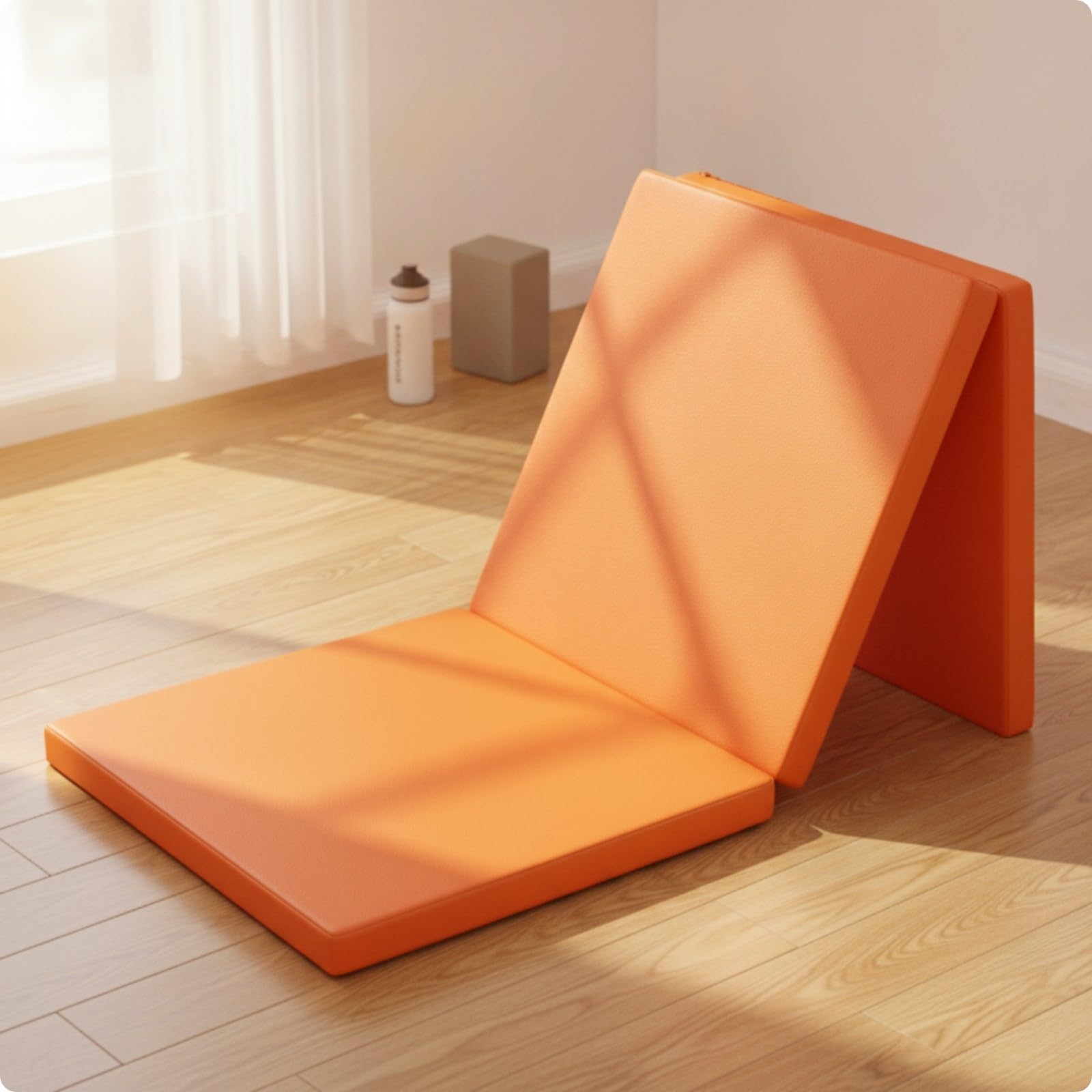 Milageto Colchoneta Plegable Gimnasia Grueso | Cosidos Resisns, Esrilla Ejercicio con Asa, Esrilla Entrenamiento, Morado