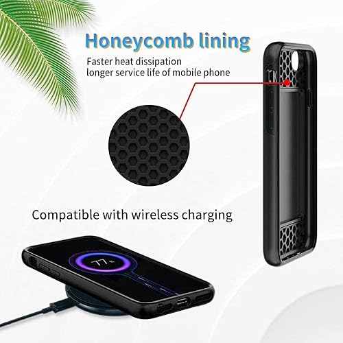 Miniatura 7 de Funda tipo cartera para Samsung Galaxy S20 FE con tarjetero oculto, ranura híbrida para tarjeta de identificación de doble capa, parte trasera dura,