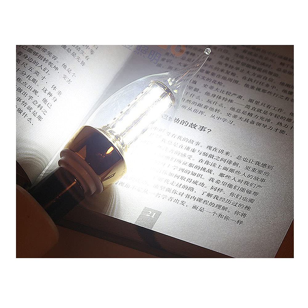 Lampadine LED E14 8W 800LM,Equivalenti a una lampada alogena da 80W, 40pezzi SMD2835 lampadina a LED non dimmerabile, bianco freddo 6000K piccole lampadine C35 a vite,confezione da 10
