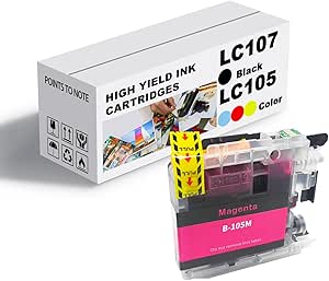 Amazon.com: Ink Cartridge for Brother LC107BK LC105C LC105M LC105Y High ...