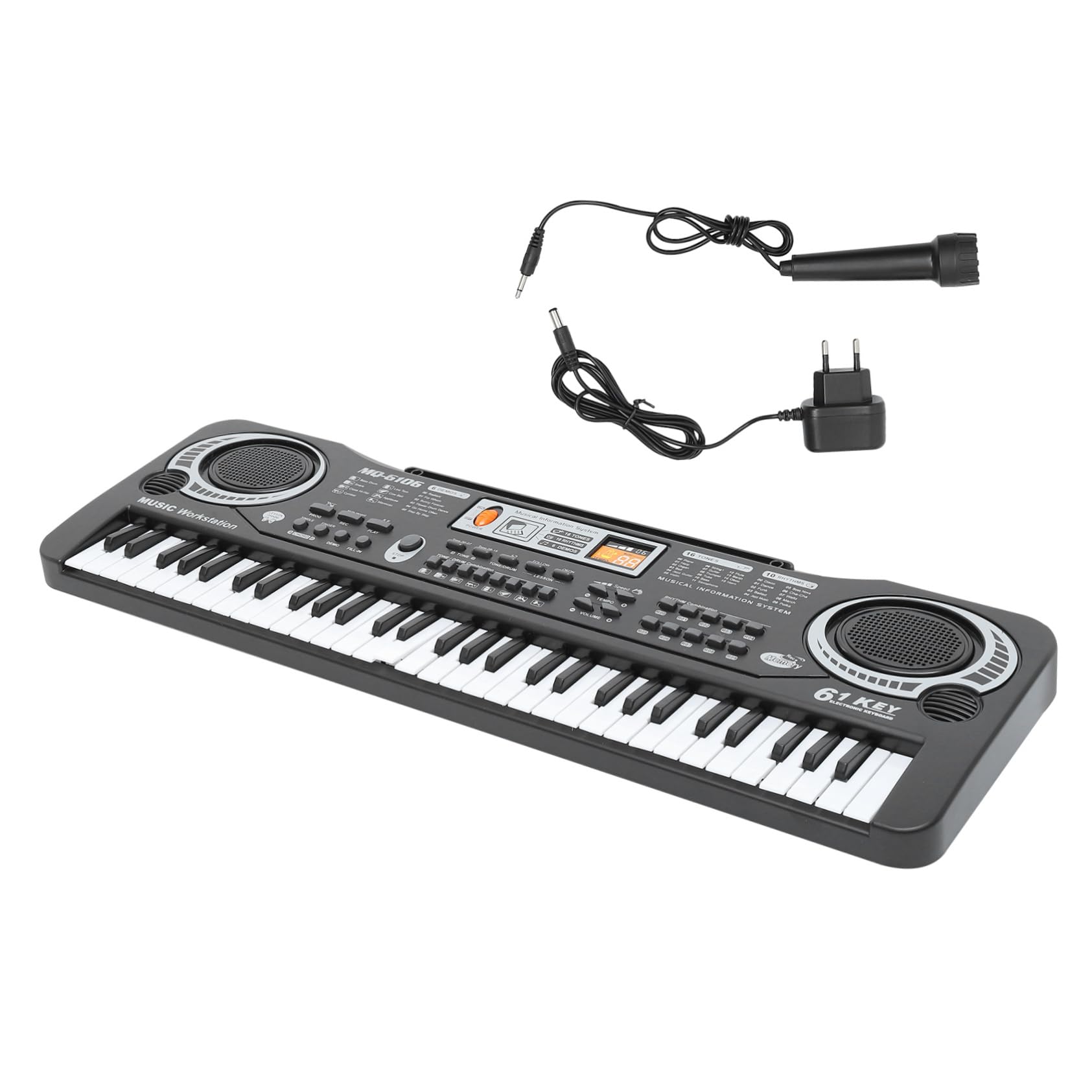 Pianola Nera per Ragazzo Giocattolo 61 Tasti Elettronica Abs Ragazza