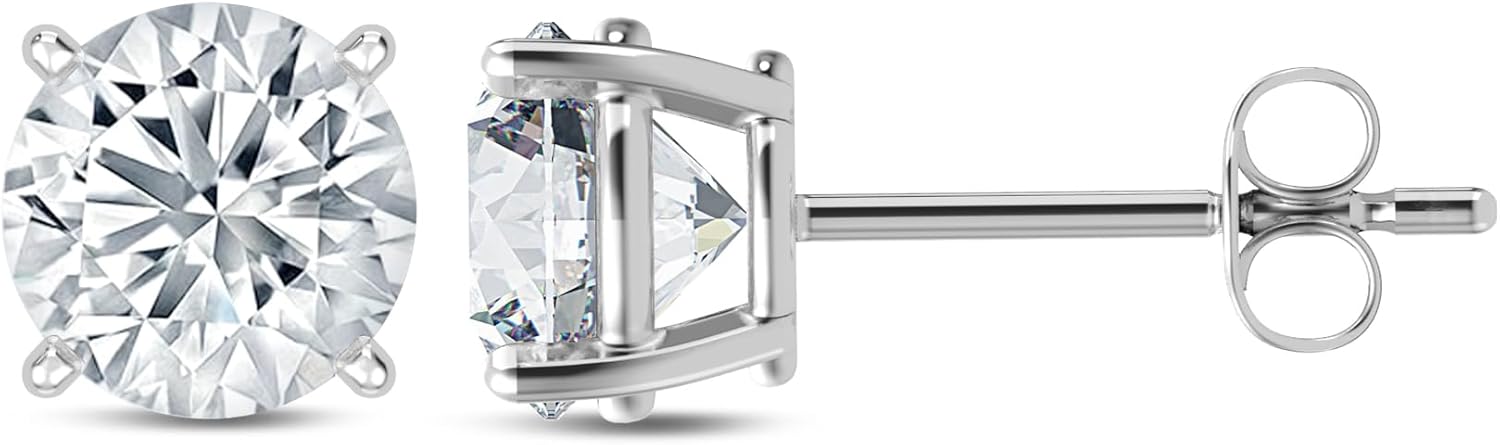 Eternaldia IGI Certified Lab Grown Diamond Solitaire Stud Earrings for Women in 14k Gold With Screw back post (Color-F, Clarity VS1-VS2 0.50Ct - 3Ct) - Image 6