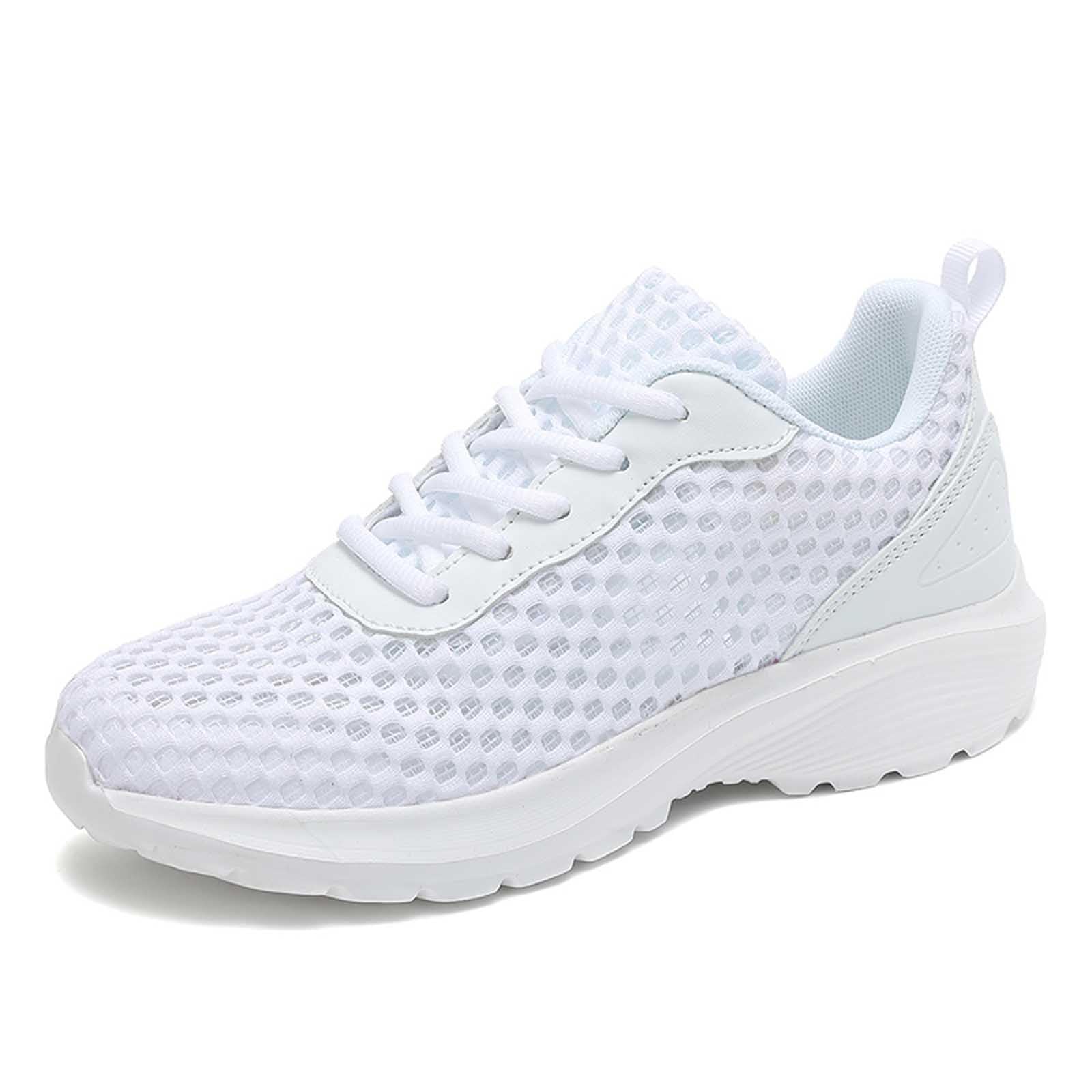 Genérico Zapatillas Mujer Deportivas, Tenis De Mujer, Talla Grande Cordones con Fondo Plano Antideslizante Suave Zapatillas Transpirables Sencillez Cómodo Color Sólido Zapatos Apto para Parejas