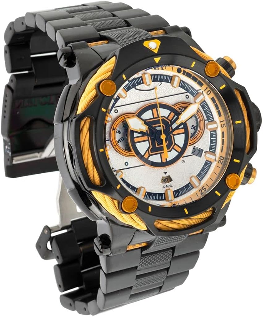 Miniatura 8 de Invicta NHL Bolt - Reloj de pulsera cronógrafo de cuarzo de 2.362in, Chicago Blackhawks para hombre, Chicago Blackhawks