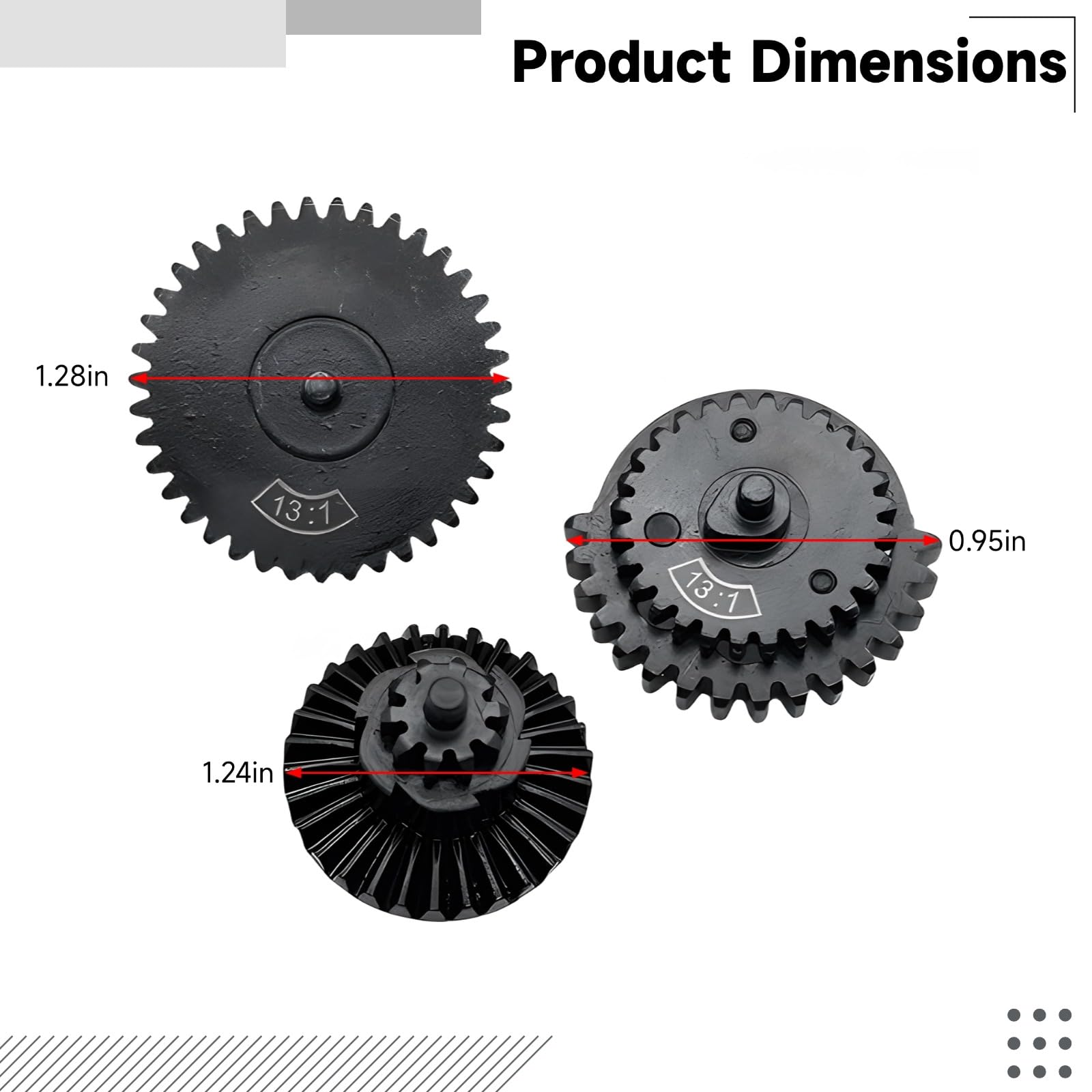 CNC-gefrästes 13:1 Stahlgetriebe-Set, hohes Drehmoment mit geringem Geräuschpegel für V2 V3 Getriebe, kompatibel mit M120-M160-Federn, 6,03-6,05 mm Barrels, Jm J8 J9 Modelle