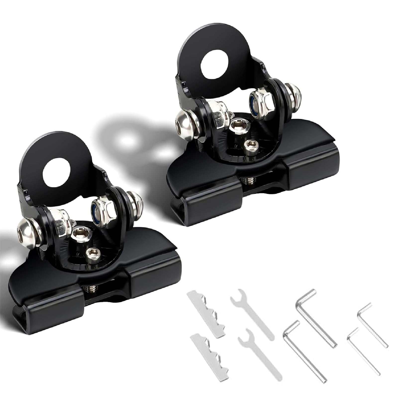 2 PCS Universal Car Hood Light Mount Brackets,Auxiliary Work Light FogLight Mount Bracket Clamp,Adjustable from Multiple Angles for Ditch Light Brackets(Only Mount Brackets)-picture-12