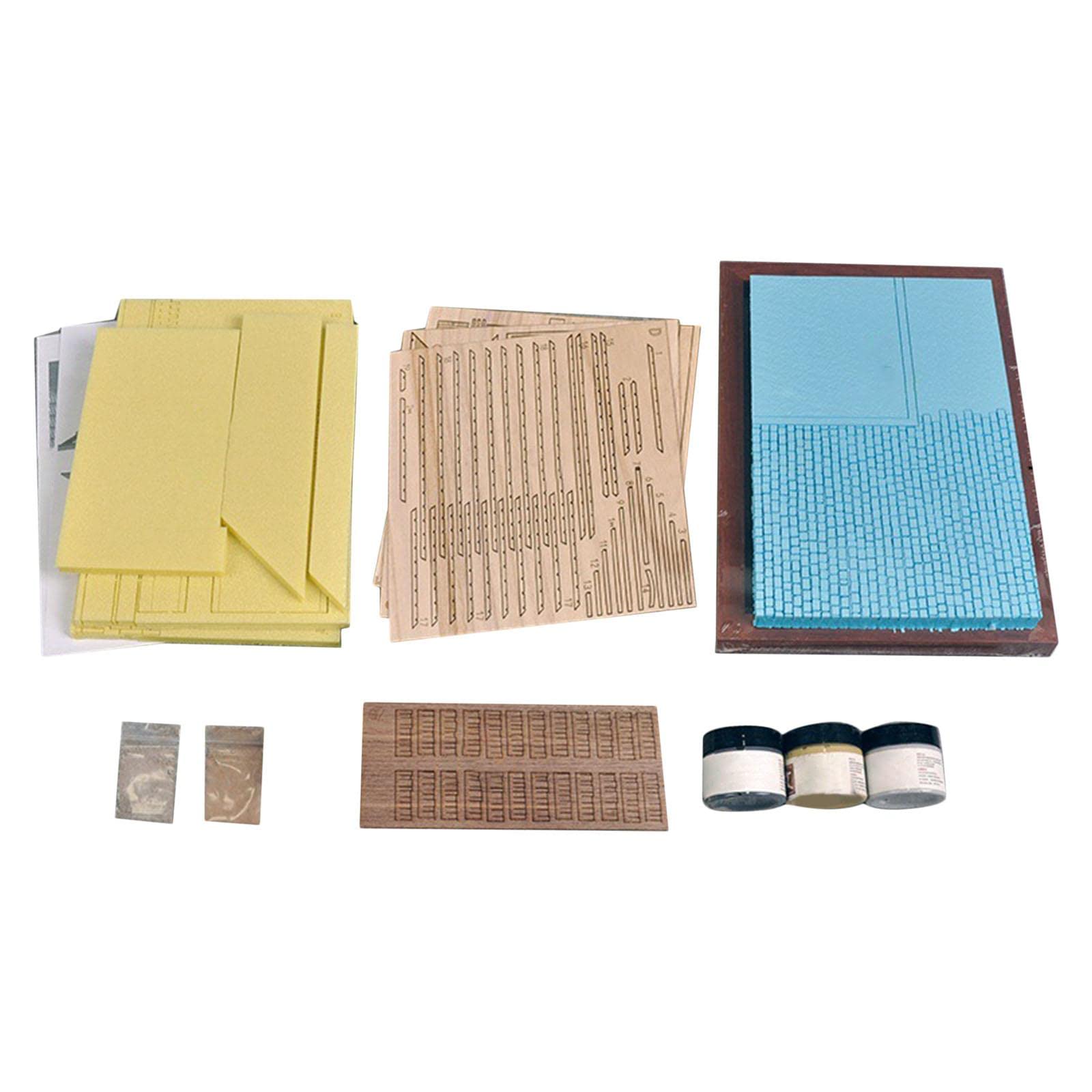 1/35 Maquetas de Construcción Casa en Ruinas Europea con Pasta de Color Miniatura para