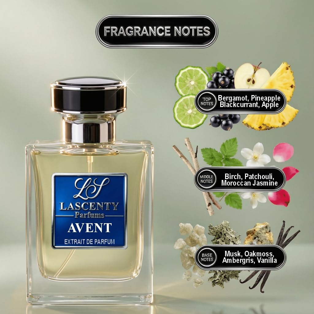 AVENT Inspired by Cre' Aventus Men (1.7oz / 50ml) | Extrait de Parfum | Long-Lasting Cologne | Fruity, Musky, Woody Signature Perfume Scent | Luxury Fragrance