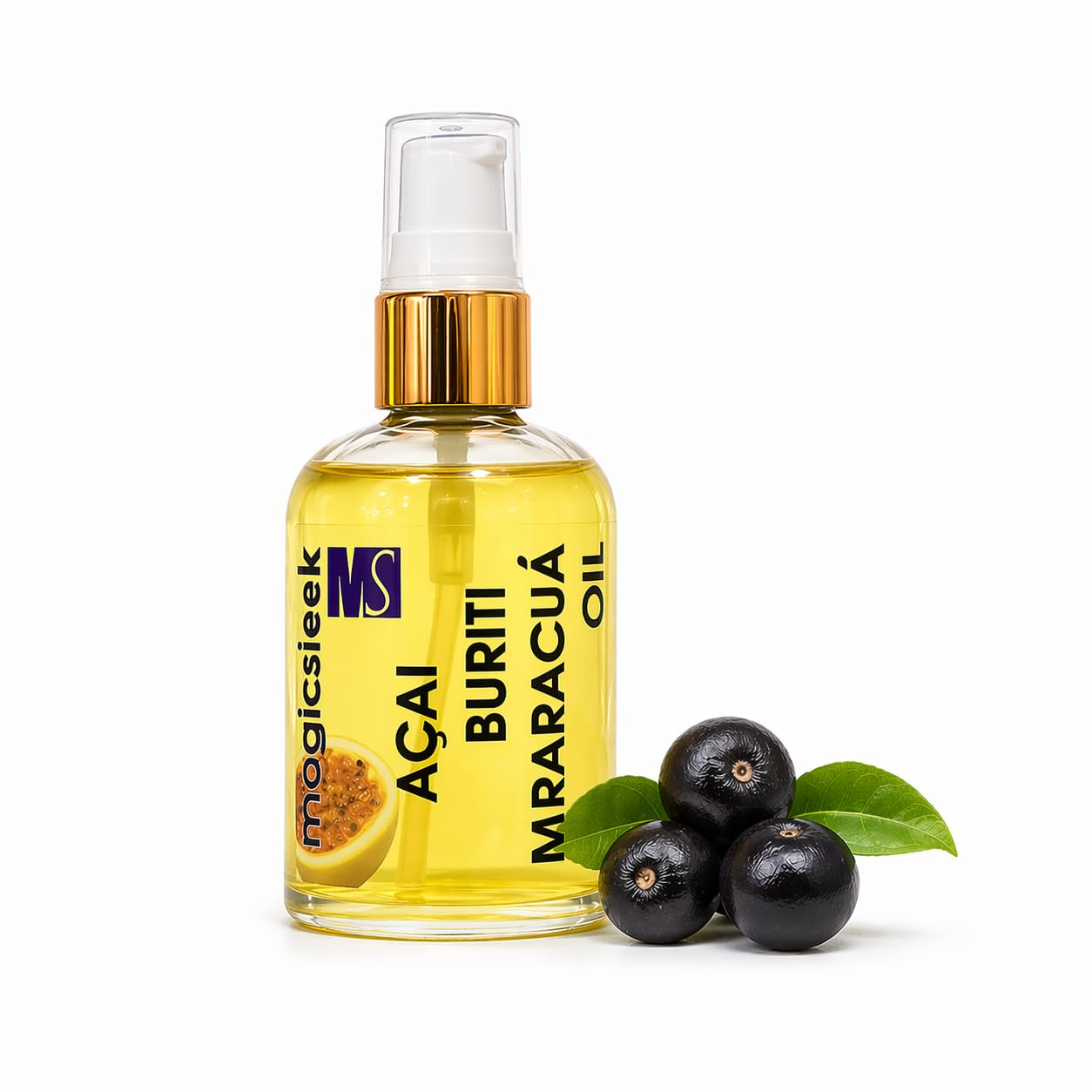 Amazon.com: Magic Sleek Acai Oil 60 ml | Hair Serum | Maracuja