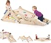costway indoor climbing frame climbing triangle with slide diy climbing ladder indoor playground convertible multifunctional indoor playground for children from 3 years