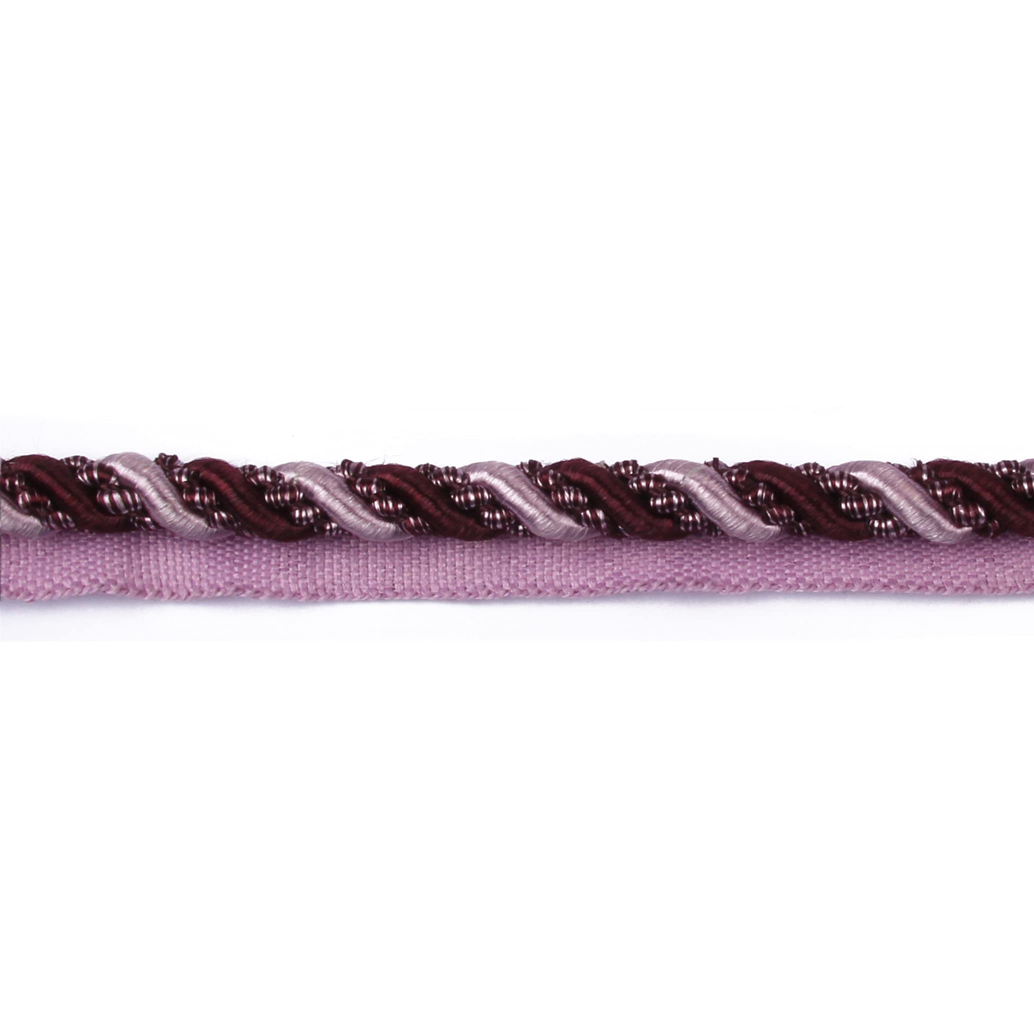 BEL AVENIR 0.27 inch 13.6 Yards Twisted Lip Cord Trim Basic Sewing Luxury Multicolor Handmade Crafts DIY Crafts Decoration Edge Piping Embellishments (Purple)