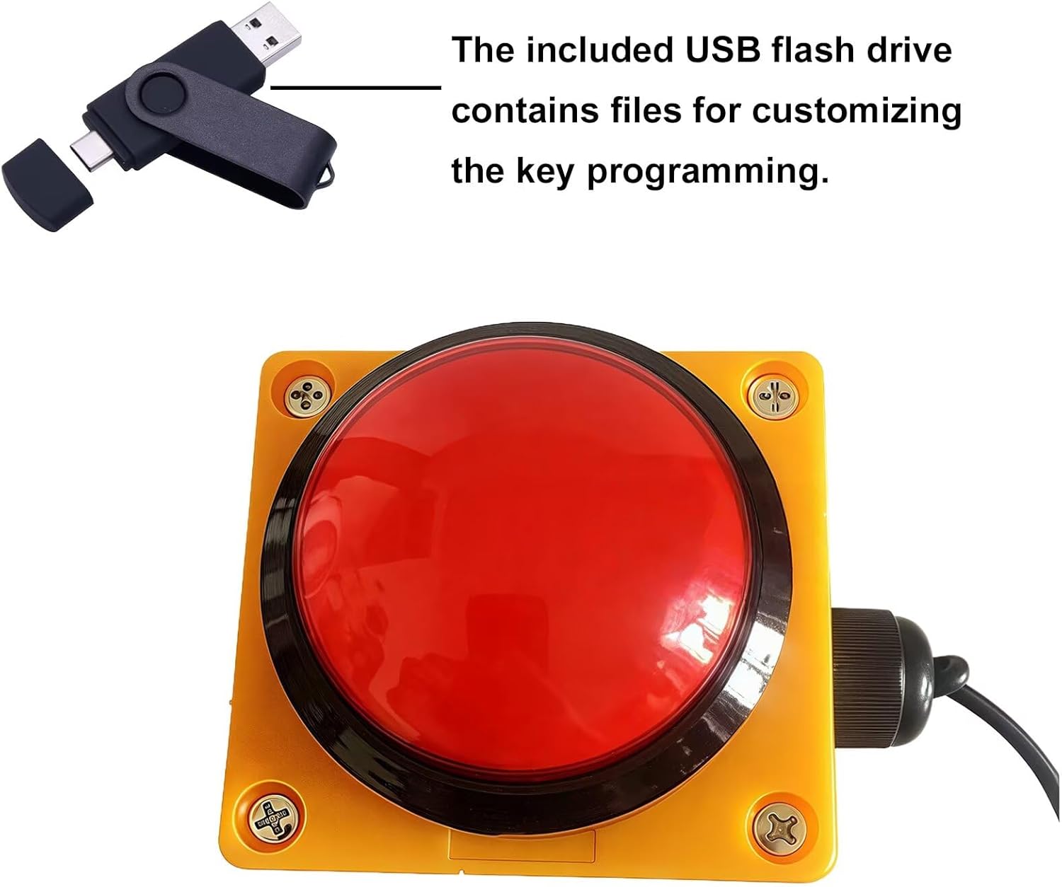 Programmable USB Macro Keyboard - Enter Key, One-Handed Gaming Keypad with Major Policy Decision Buttons, Customized Combination Keys & PC Game Switch Control Function