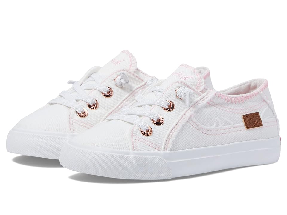 Blowfish Malibu Kids Penelope-T (Toddler/Little Kid) (White Smoked 16 oz Canvas) Girl's Shoes INTERNATIONAL SHIPPING