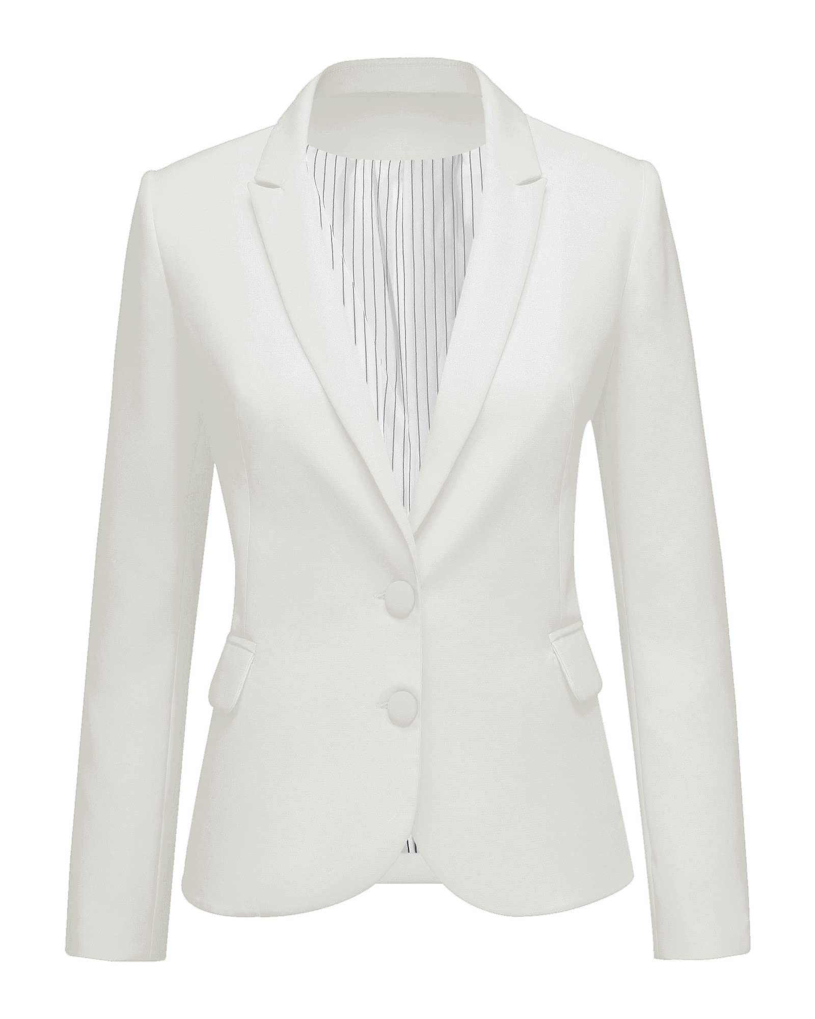 LookbookStore Womens Notched Lapel Pockets Button Work Office Blazer Jacket Suit