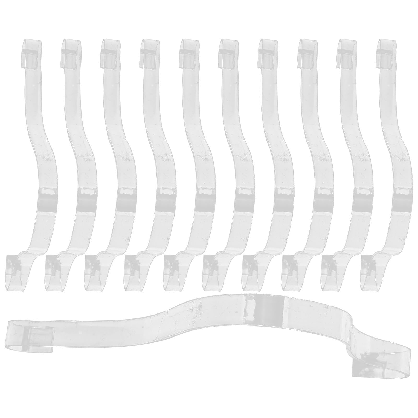 GALPADA Support Transparent Lot de 10pcs Lisse et Facile à Nettoyer pour Présentoir à Sandales en Acrylique Argenté pour Magasins et Étalages