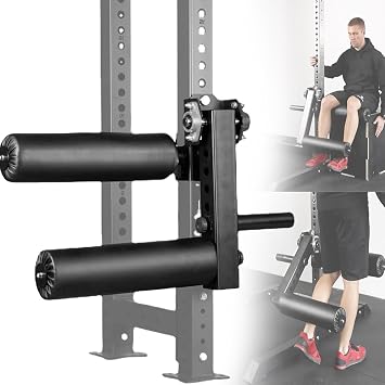 Power Rack Mounted Leg Extension and Curl Machine for Home Gym, Adjustable Seated Leg Extension Equipment, Compatible with 50mm Diameter Attachments