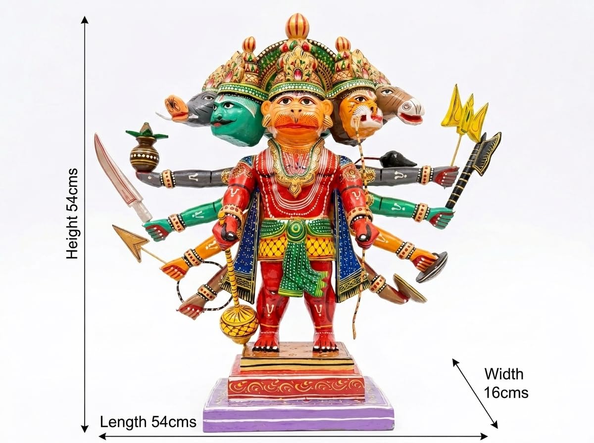 こ*様 WANPAKU ミニマルグッズ HEIGHTS わんぱくハイツ Buy Varanasi Handcrafted Handmade Pachmukhi Hanuman Idol, Puja