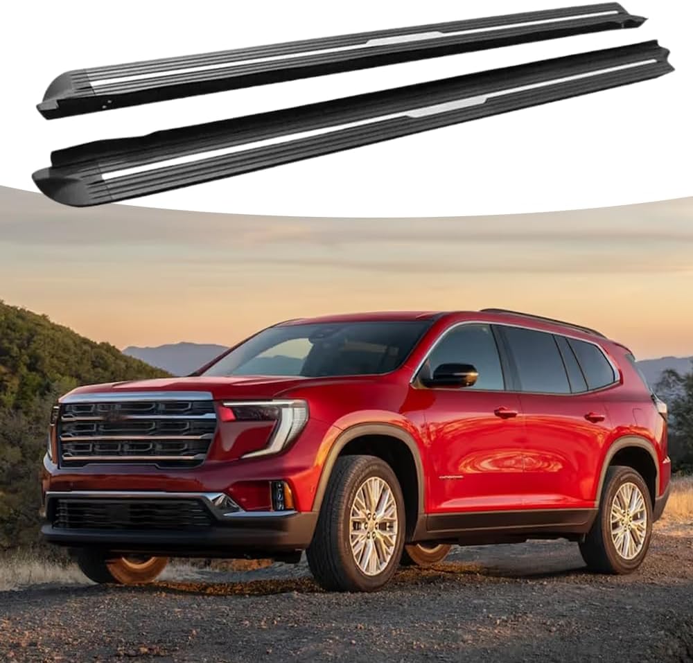 2PCS All Black Running Board fits for 2024 2025 2026 GMC Acadia Side Steps Nerf Bars (3)