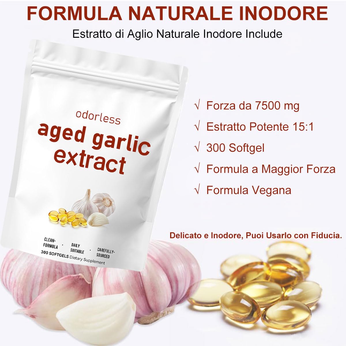 Vitaris Aglio Invecchiato,2026 Aglio invecchiato 24 mesi,Estratto di Aglio Invecchiato Inodore,Aged Garlic Extract,Vegetariano,Ingredienti Naturali