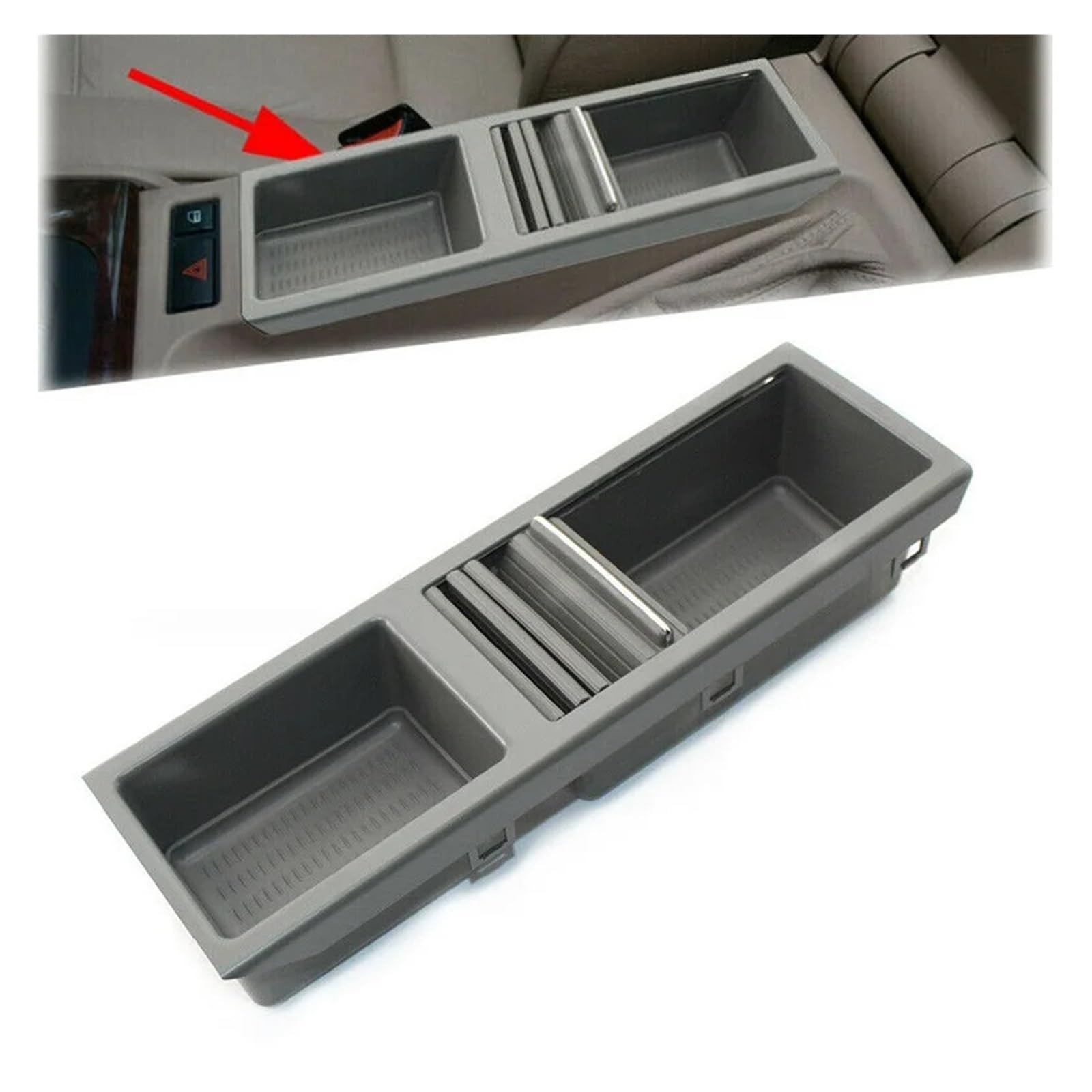 Compatible con portavasos de Coche Serie 3 E46, Consola Central Delantera, Caja de Almacenamiento for Monedas de 1998 a 2007(Black)