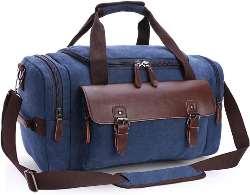 Bag Leather Duffle Canvas Travel Luggage Carry on and Storage Bags