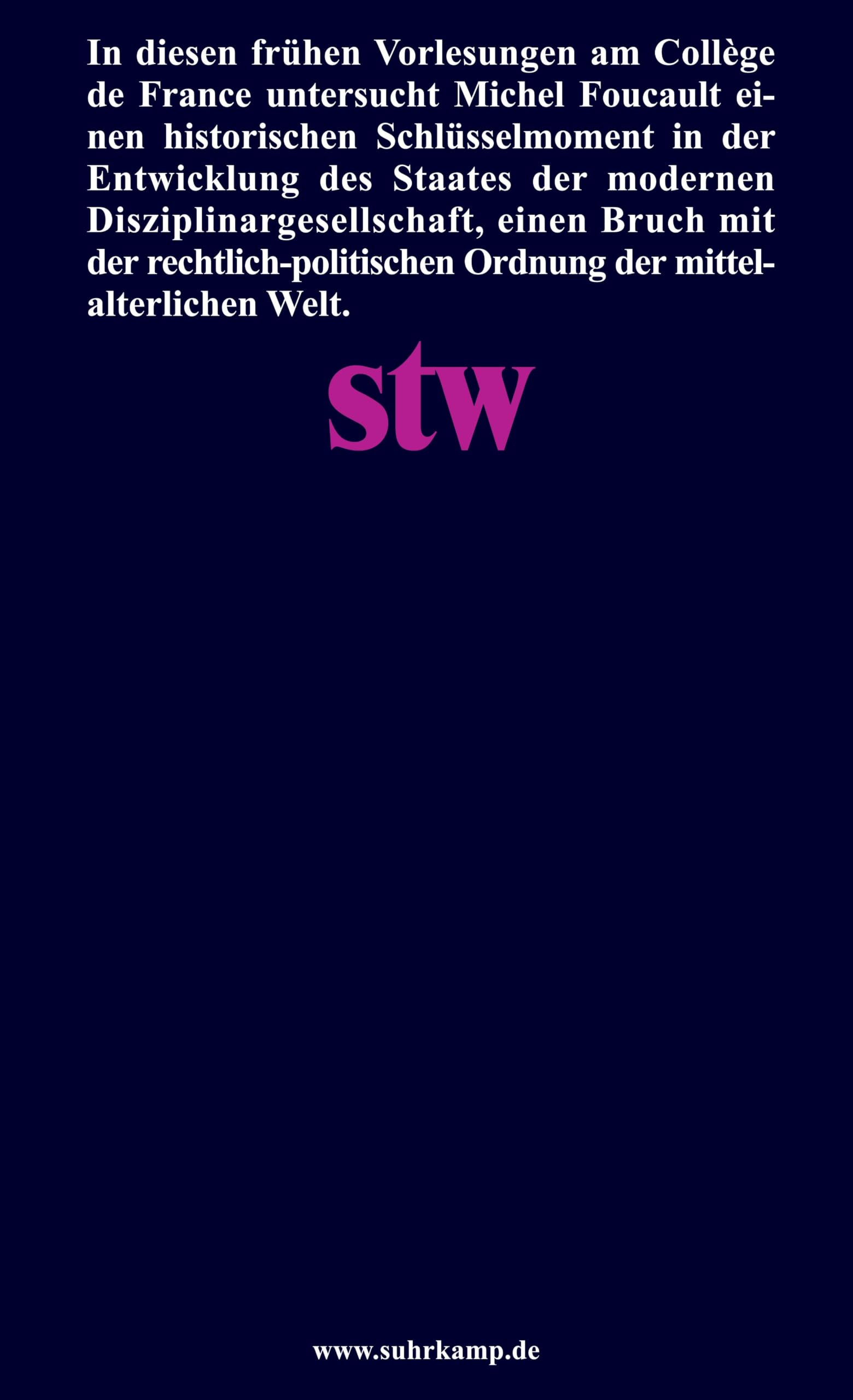 Theorien und Institutionen der Strafe: Vorlesungen am Collège de France 1971-1972 (suhrkamp taschenbuch wissenschaft)
