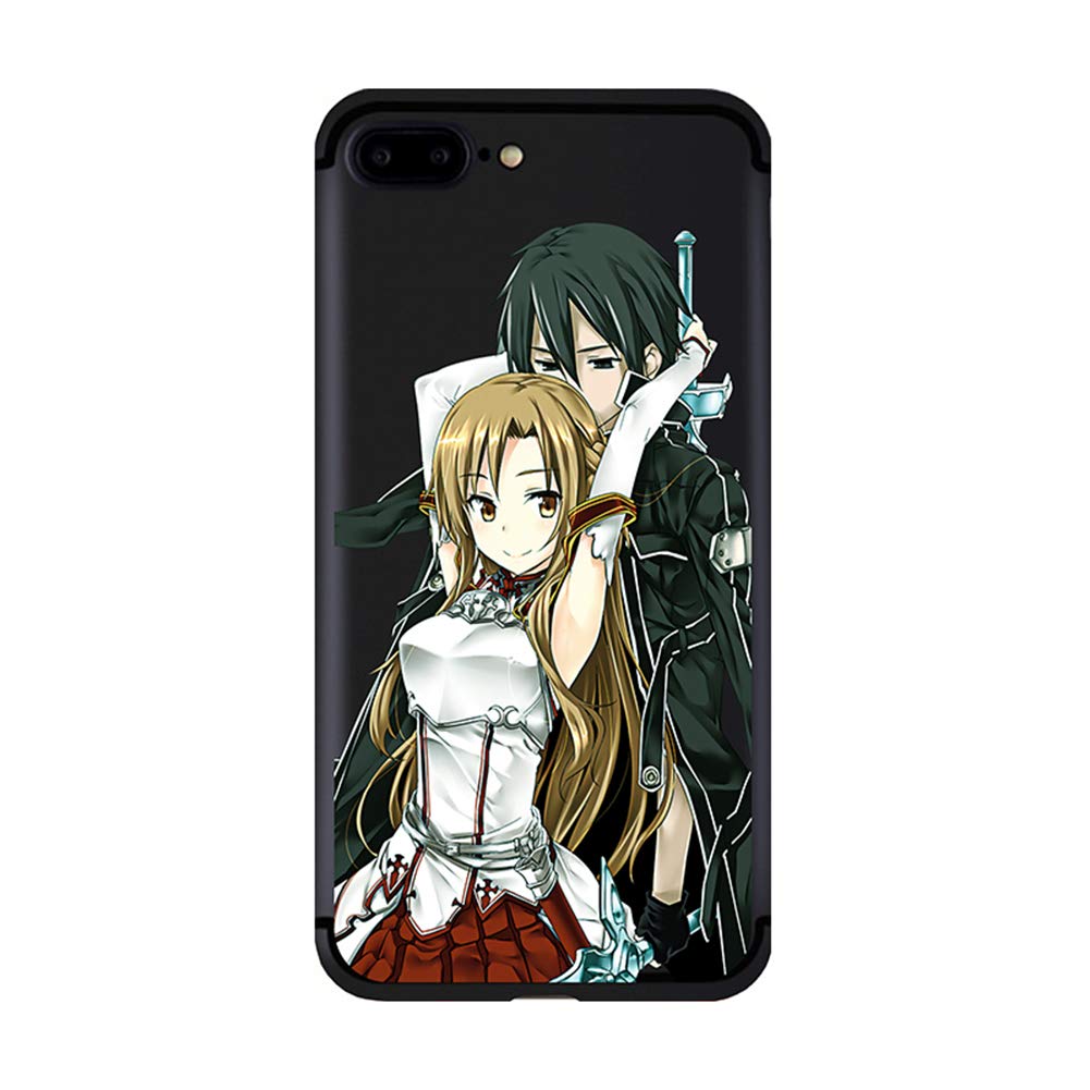 Amazon ソードアート オンライン Iphoneケース キリト 結城 明日奈 Tpu電話ケースアンチ スクラッチ保護カバーケース E Iphone 11 スクリーンプロテクター 通販
