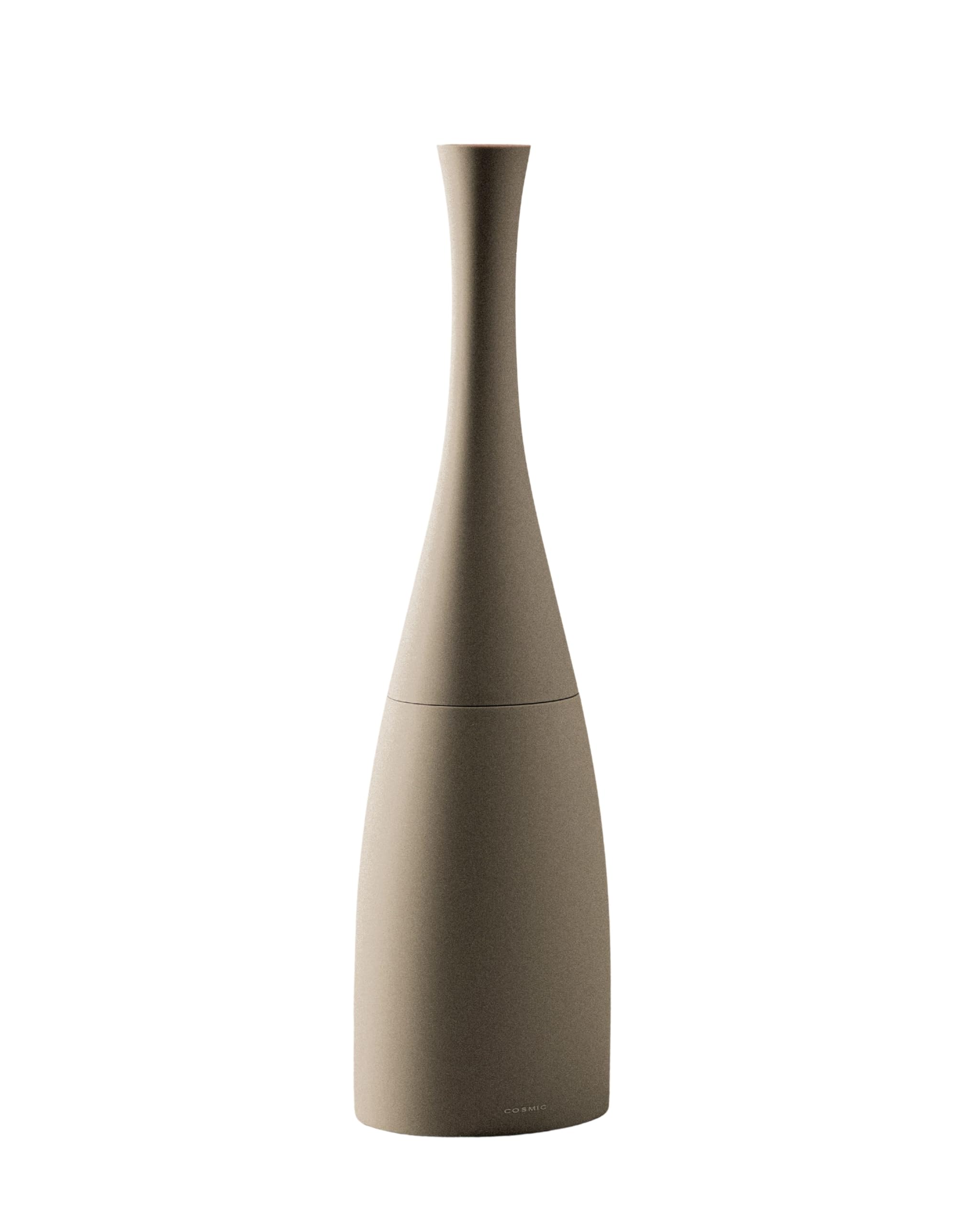 COSMIC Saku Minimalist Nordic Style Toilet Brush Made of Plastic and Resin. Floor-Standing Loo Brush Holder for Bathroom in Matte Stone Color