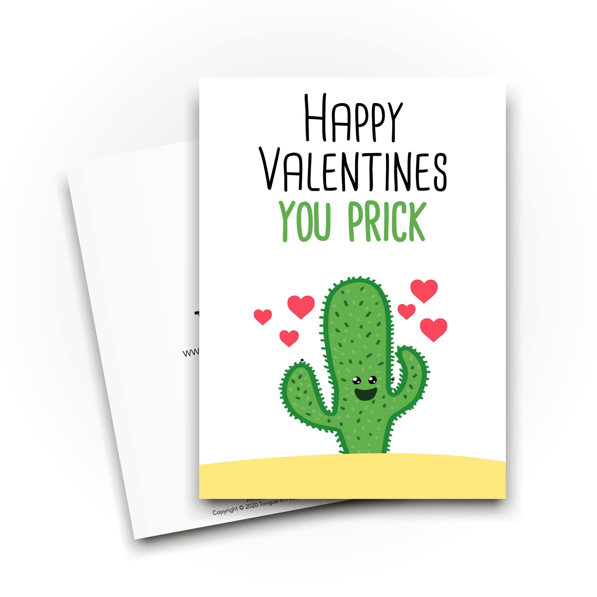 Lustige Valentinstagskarte „Happy Valentine‘s You Prick“ – A5, Matte Oberfläche, Mit Umschlag, Witzige Geschenkidee