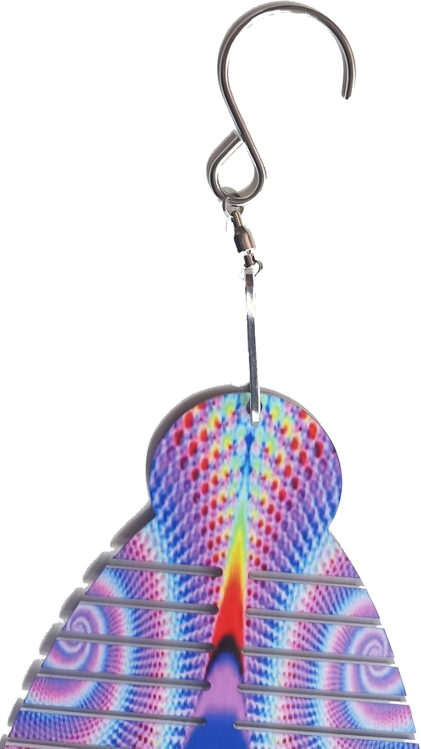 6 Pack - 15.75 x 4.75 inch Double Sided Helix Fishtail Rectangular Sublimation Wind Spinner Blanks w/Hooks