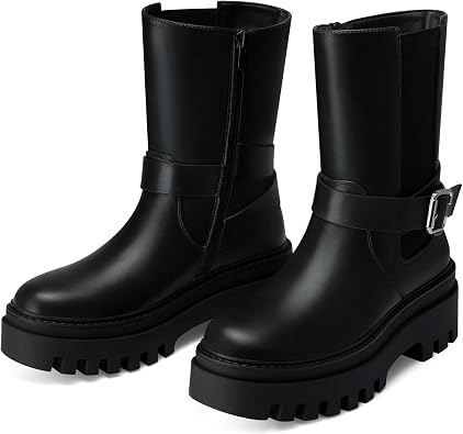 CELLENZ Women Chelsea Ankle Boots 2.48 In Platform, Wide Width Comfortable Short Booties, 2025 Fall Winter Fashion Boot for Daywear, Work, Office, Weekend, Vacation, Travel