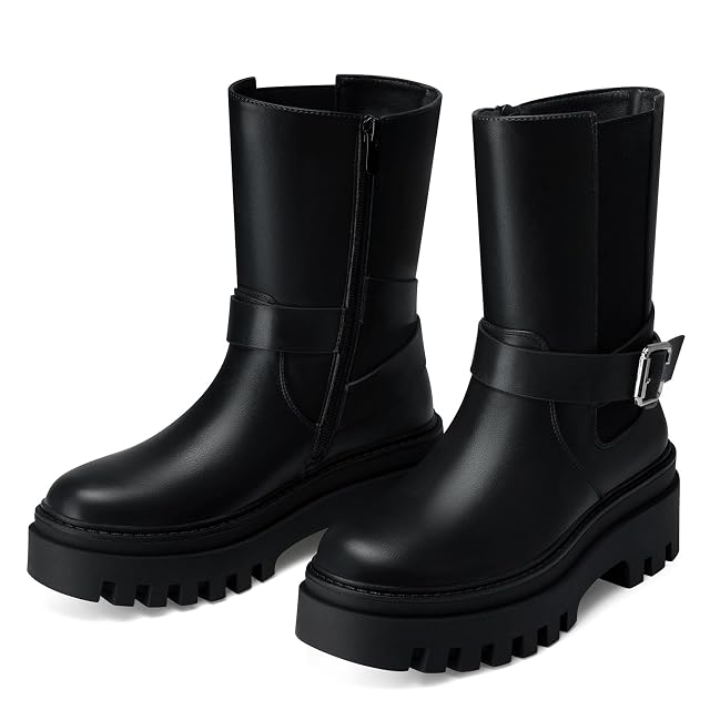 Women Chelsea Ankle Boots 2 48 In Platform Wide Width Comfortable Short Booties 2025 Fall Winter Fashion Boot
