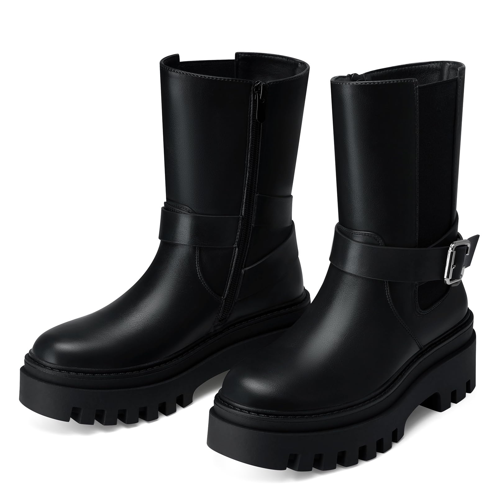 Women Chelsea Ankle Boots 2 48 In Platform Wide Width Comfortable Short Booties 2025 Fall Winter Fashion Boot